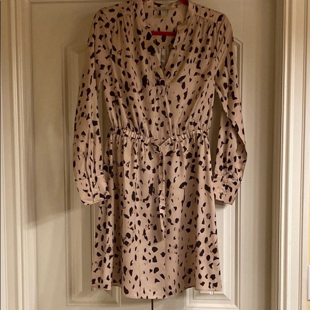 Dalmatian print dress, size small, H & M, long sleeves